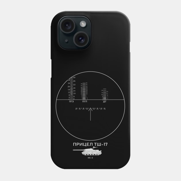 TSH-17 sight on the IS-3 tank (for dark) Phone Case by FAawRay