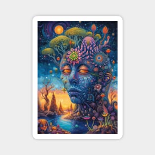 Psychedelic Dreamscape Magnet