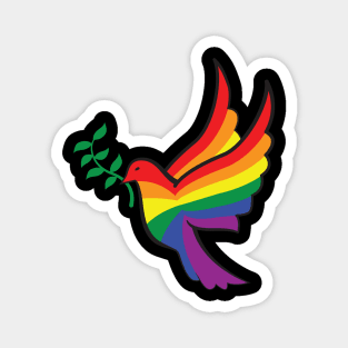 Rainbow Dove Magnet