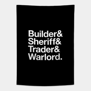 State Of Decay Helvetica Dark: Builder Sheriff Trader Warlord Tapestry