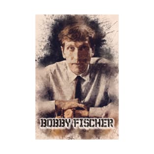 Bobby Fischer ✪ A TRIBUTE to The Legend ✪ Watercolor Portrait of a chess master T-Shirt