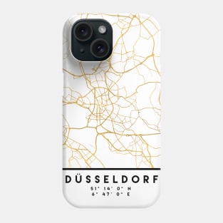 DÜSSELDORF GERMANY CITY STREET MAP ART Phone Case
