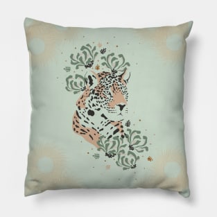 Leopard In The Jungle Pillow