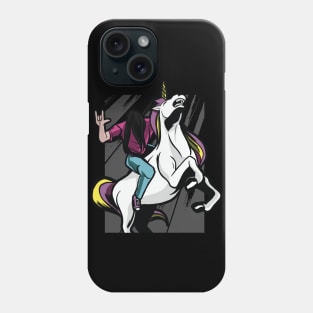 Metalhead Riding Unicorn Phone Case