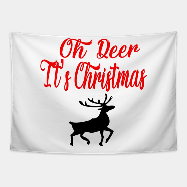 Oh Deer, It's Christmas! Tapestry by My Tee Style