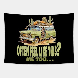 Generation X How I feel Abandoned Car Tapestry