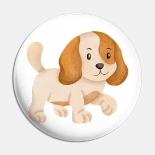 Cute dog walking Pin