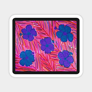 Pink Hawaii Dreams Hibiscus Print Magnet