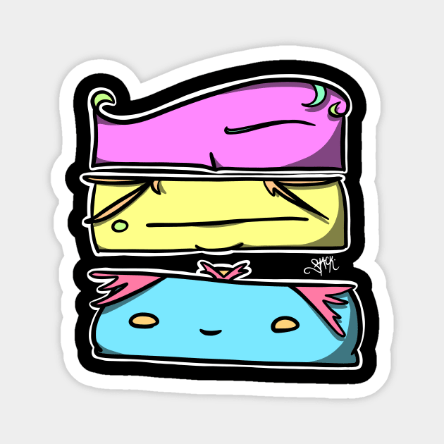 Stack of Misfit Friends Magnet by Legfords
