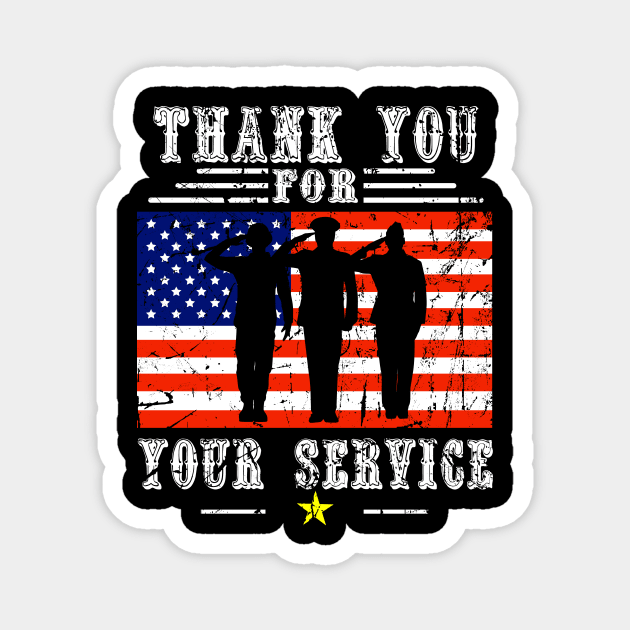 veterans day thank you for your service Magnet by Barnard