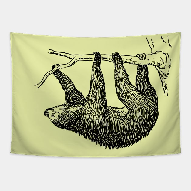 Cute sloth sketch print tees Tapestry by WeLoveAnimals