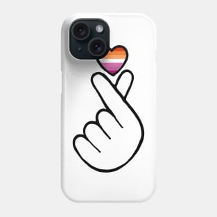 heart fingers - lesbian Phone Case