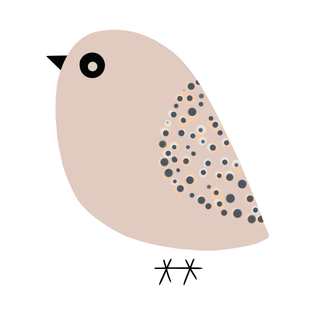 Puffy bird pastel by JakoRila