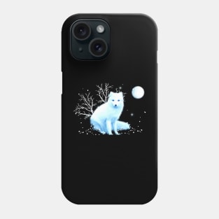 Winter Fox in Winter solstice with the Winter moon Phone Case