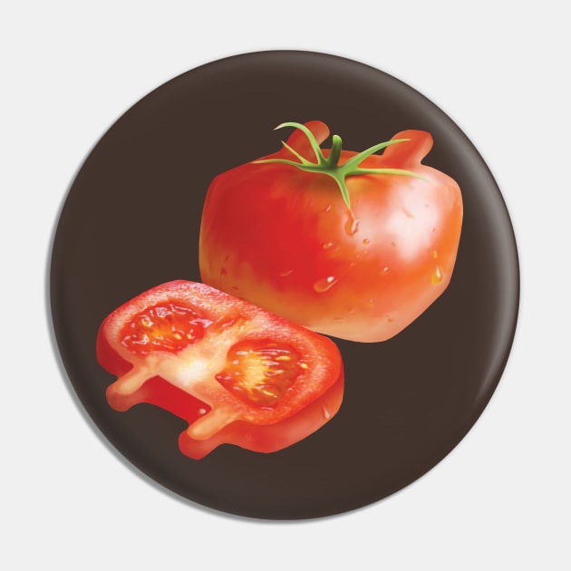 Tomato and Slice Pin by zkozkohi