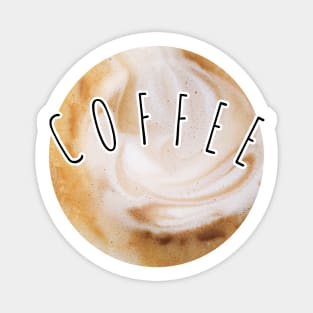 Cofffe Round Photo Art Magnet