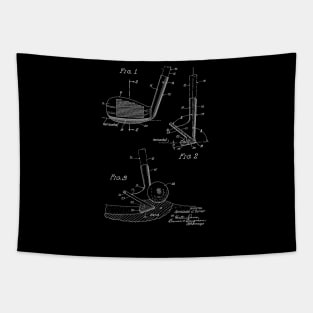 Golf Club Vintage Patent Drawing Tapestry