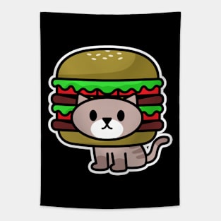 Burger Cat Tapestry