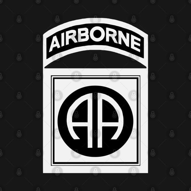 82nd Airborne with White Letters and Border by Trent Tides