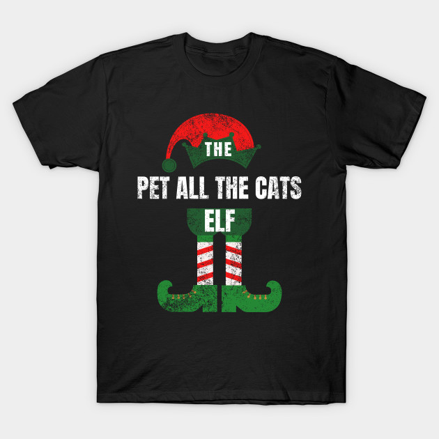 Pet All The Cats Elf Christmas Gifts Matching Family Pajamas Pet