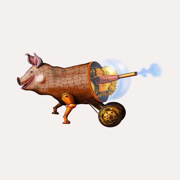 steampunk piggy by gruntpig