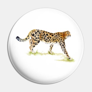 Flower Cheetah Pin