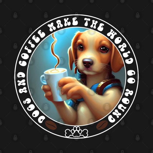 Dogs and Coffee make the world go round by Energized Designs