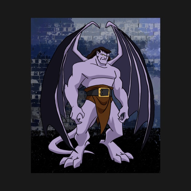 Gargoyles Cartoon - Goliath in the City by laceylschmidt