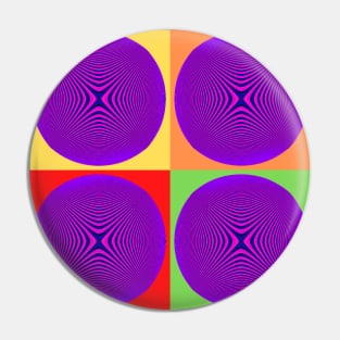 Hypnotic geometric circles in pop art style II Pin