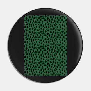 Green and Black Spotty Dalmatian Pattern Pin