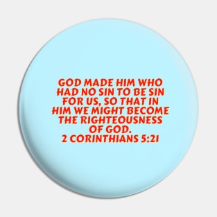 Bible Verse 2 Corinthians 5:21 Pin