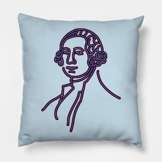 George Washington Line Art V.3 Pillow by Aeriskate