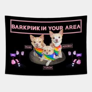 BarkPink in your Rainbow Bandana Tapestry