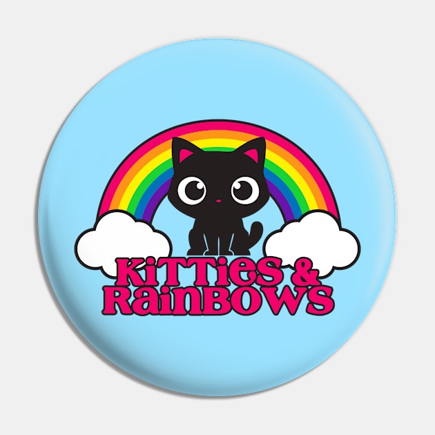 Kitties & Rainbows Pin by machmigo