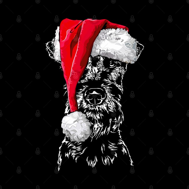 Santa Irish Terrier Christmas dog mom by wilsigns