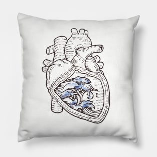 Ocean Heart Pillow