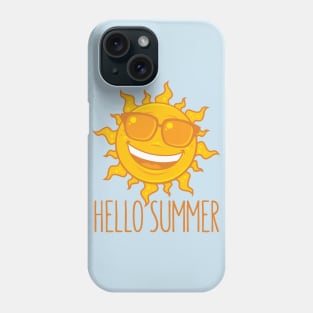 Hello Summer Sun With Sunglasses Phone Case