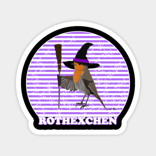 Robin Bird Watching Birding Ornithologist Halloween Gift Magnet