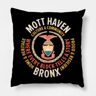 Mott Haven Bronx NYC - Cool & Chic Neighborhood Vibes Pillow