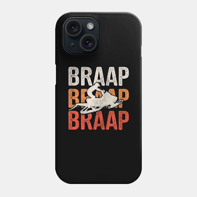 Vintage snowmobile Braap Braap Phone Case by Cedinho