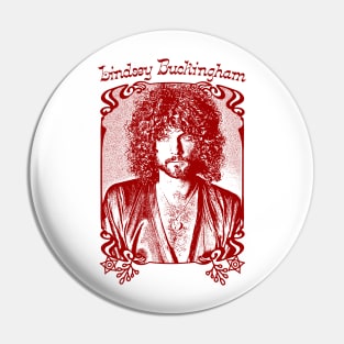 Lindsey Buckingham /\/\/\/ Original Retro Style Fan Design Pin