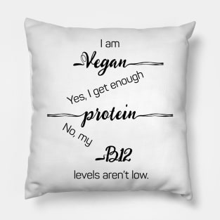 I am Vegan Pillow