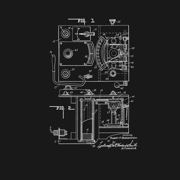 Analyzing Gas Apparatus Vintage Patent Drawing by TheYoungDesigns