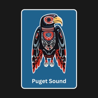 Puget Sound Washington Native Indian American Eagle Hawk Haida T-Shirt