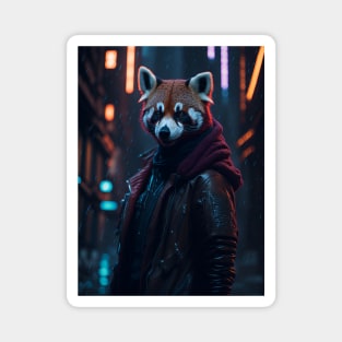 Red Panda Rain Rebel Magnet