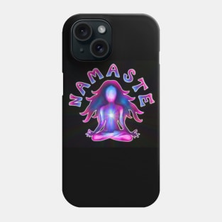 Namaste Psychedelic Yoga Silhouette Phone Case