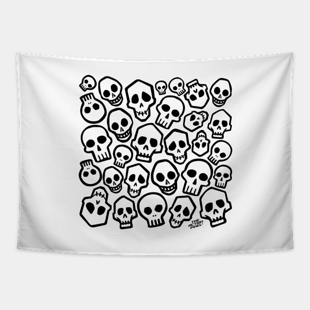 Skull Head Hunter Tapestry by TheActionPixel