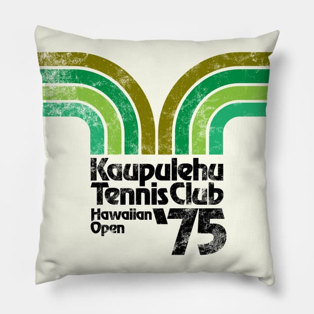 Hawaiian Open Tennis 1975 B Pillow by BurningSettlersCabin