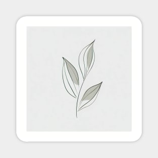 minimal leaves design Magnet