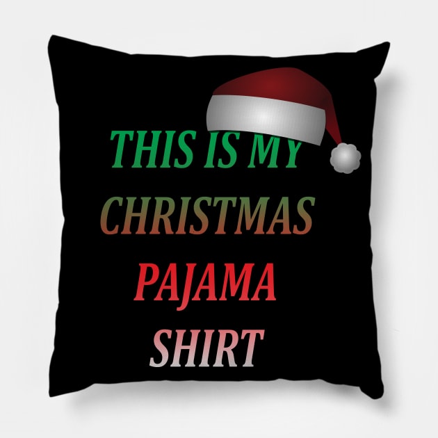 This Is My Christmas Pajama T-Shirt Pillow by ZeroOne